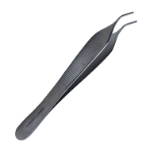 Adson Dressing Forceps, Angled, Delicate, Overall Length 4-3/4" (121mm) 
