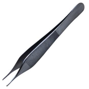 Adson Micro Forceps, 1 x 2 Teeth, Extra Delicate, 0.8mm Jaw 