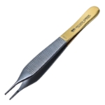 Adson Micro Tissue Forceps, TC, 1 x 2 Teeth, Delicate, Overall Length 4-3/4" (120mm) 