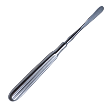 Adson Periosteal Elevator, Curved, Semi-Sharp, Round Tear Drop Shape 7mm Wide Blade, Overall Length 6-3/4" (171mm) 