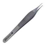 Micro Adson Tissue Forceps, Delicate, 1 x 2 Teeth, Overall Length 4-3/4" (121mm) 