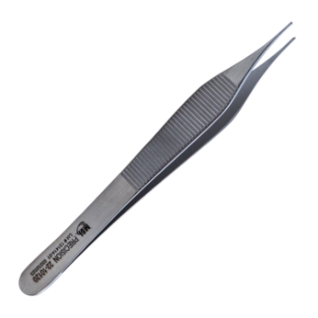 Micro Adson Tissue Forceps, Delicate, 1 x 2 Teeth, Overall Length 4-3/4" (121mm) 