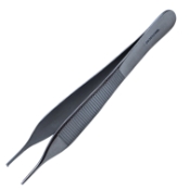 Adson Tissue Forceps, 1 x 2 Teeth, Overall Length 4-3/4" (121mm) 