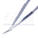 Aebli Corneal Section Scissors, Left, Angled Blades, Blunt Tips, 18mm Mid-Screw To Tip, Flat Handle, Overall Length 4-3/4" (120mm) - 5-4301