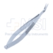 Aebli Corneal Section Scissors, Right, Angled Blades, Blunt Tips, 18mm Mid-Screw To Tip, Flat Handle, Overall Length 4-3/4" (120mm) - 5-4390