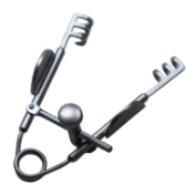 Agricola Lacrimal Sac Retractor, Sharp, 3 x 3 Prongs, Finger Squeeze Pads, Screw Locking Device K1-9550,E4514,5258E,K1-9550,E4514
