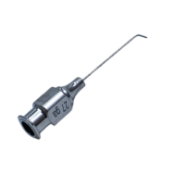 Air Injection Cannula, 27ga, Angled 90 Degrees Shaft, 3mm Tip To Bend, Polished Finish, Excluding Hub Overall Length 3/4" (19mm) 