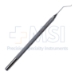 Akahoshi Nucleus Sustainer, Stainless Steel, Elongated Paddle Shaped Blade, Front Side Dished Out, Angled Shaft 10mm Bend to Tip, Round Knurled Handle - 11-4-3468-F