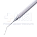 Akahoshi Nucleus Sustainer, Elongated Paddle Shaped Blade, Right Side Dished Out, Angled Shaft 10mm Bend to Tip, Stainless Steel, Round Knurled Handle - 11-4-3468