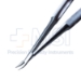 Anis Needle Holder, Curved, Delicate, Round Knurled Handle, Dull Finish, With Lock, Overall Length 5" (126mm) - S8094