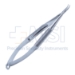 Anis Needle Holder, Gently Curved, Delicate 8mm Jaws, Without Lock, Round Knurled Handle, Overall Length 4-5/8" (117mm) - 5-4916-M