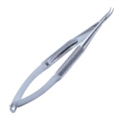 Anis Needle Holder, Gently Curved, Delicate 8mm Jaws, Without Lock, Round Knurled Handle, Overall Length 4-5/8" (117mm) K6-3753,E3805 M,08-02158,9863E,K6-3753,08-02158,E3805 M