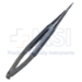 Anis Tying Forceps, Straight, Delicate 5mm Tying Platforms, Round Knurled Handle, Dull Finish, Overall Length 4-5/8" (118mm) - 5-2909-M
