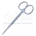 Strabismus Scissors, Straight, Blunt Tips, Round Blades, Oval Shanks, Two Tone Finish, Overall Length 4-1/4" (110mm) - 19-13135
