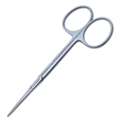 Strabismus Scissors, Straight, Blunt Tips, Round Blades, Oval Shanks, Two Tone Finish, Overall Length 4-1/4" (110mm) 78-670,K4-9000,K4-9000,E3576