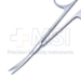 Strabismus Scissors, Curved, Blunt Tips, Round Blades, Oval Shanks, Two Tone Finish, Overall Length 4-1/4" (110mm) - 19-13136