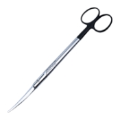 Aston Face Lift Scissors, Super Cut, Curved, Blunt Tips, Bottom Blade Serrated, Pyramid Dissecting Blades, Rounded Shanks, Black Ring Handles, Overall Length 7-3/4" (198mm) 