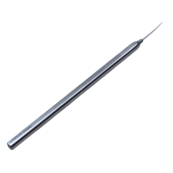 Azar Lens Manipulation Hook, Angled 90 Degrees, 0.2mm Tip, Smooth Flat Handle, Polished Finish, Overall Length 4-5/8" (117mm) E0535,3216E,E0535