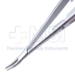 Azar Needle Holder, Gently Curved, Fine 11mm Jaws, With Lock, Flat Scalloped Handle, Overall Length 5-1/8" (130mm) - 5-4962