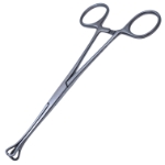 Babcock Tissue Holding Forceps, "C" Shaped Serrated Jaw, 9mm Jaw, Overall Length 6-1/4" (159mm) 