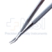 Baby Barraquer Needle Holder, Curved, Delicate, Without Lock, Short Model, 14mm Mid-Screw To Tip, Round Knurled Handle, Overall Length 4" (105mm) - 11-7-4141