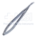 Baby Barraquer Needle Holder, Curved, Delicate, Without Lock, Short Model, 14mm Mid-Screw To Tip, Round Knurled Handle, Overall Length 4" (105mm) - 11-7-4141