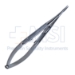 Baby Barraquer Needle Holder, Straight, Delicate, With Lock, Short Model, 14mm Mid-Screw To Tip, Round Knurled Handle, Overall Length 4" (105mm) - 11-7-4111
