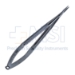 Baby Barraquer Needle Holder, Straight, Delicate, Without Lock, Short Model, 14mm Mid-Screw To Tip, Round Knurled Handle, Overall Length 4" (105mm) - 11-7-4121