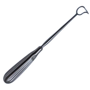 Barnhill Adenoid Curette, Size 2, 17mm By 18mm Curved Head, 15mm Cutting Edge, Bruns Style Handle, Overall Length 8-3/4" (222mm) 