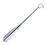 Barnhill Adenoid Curette, Size 4, 21mm x 22mm Curved Head, 18mm Cutting Edge, Bruns Style Handle, Overall Length 8-3/4" (222mm) 