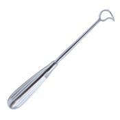 Barnhill Adenoid Curette, Size 4, 21mm x 22mm Curved Head, 18mm Cutting Edge, Bruns Style Handle, Overall Length 8-3/4" (222mm) 