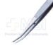 Barraquer Cilia Forceps, Slightly Angled, 10mm Smooth Platforms, Serrated Handle, Overall Length 4" (102mm) - 54-15105