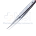 Barraquer Cilia Forceps, Slightly Curved, 6mm Long Platform, Serrated Handle, Overall Length 4-1/4" (109mm) - 5-3273