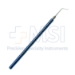 Barraquer Iris Spatula, Titanium, Angled, Gently Curved Blade, 0.25mm x 15mm Tip, Long Round Blue Gold Handle, Polished Finish, Overall Length 4-3/4" (122mm) - 5-1596-25-T
