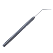 Barraquer Iris Spatula, Angled, 0.25mm x 15mm Tip, Gently Curved Blade, Short Hexagonal Handle, Polished Finish, Overall Length 3-1/2" (90mm) E0484 25,6810E,E0484 25