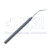 Barraquer Iris Spatula, Gently Curved Blade, 0.5mm x 15mm Tip, Short Hexagonal Handle, Polished Finish, Overall Length 3-1/2" (90mm) - 5-1596