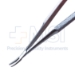 Barraquer Needle Holder, Curved, Without Lock, 15mm Mid-Screw To Tip Length, Knurled Handle, Overall Length 5-1/4" (135mm) - 11-7-4741