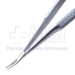 Barraquer Needle Holder, Gently Curved, Fine 10mm Jaws, Without Lock, Round Knurled Medium Handle, Dull Finish, Overall Length 5-1/4" (135mm) - 5-4955