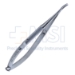 Barraquer Needle Holder, Curved, With Lock, 15mm Mid-Screw To Tip Length, Knurled Handle, Overall Length 5-1/4" (135mm) - 11-7-4731