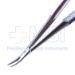 Barraquer Needle Holder, Curved, Very Delicate, Without Lock, 12mm Mid-Screw To Tip, Knurled Handle, Overall Length 5-1/4" (135mm) - 11-7-4421