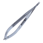 Barraquer Needle Holder, Straight, Delicate 9mm Jaws, Round Knurled Handle, Dull Finish, Overall Length 5-1/4" (134mm) K6-3500,E3828 SW,4441E,K6-3500,E3828 SW
