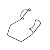 Barraquer Wire Speculum, Large, V-Shaped End Angled Upward, Round Blades, Blade Length 15mm, Spread 29mm, Overall Length 1-1/2" (39mm) 1541996,11/2/6121,K1-5010