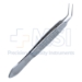 Bechert-McPherson Tying Forceps, 45 Degrees Angled Shafts, 10mm Tip To Bend, 10mm Tying Platform, Serrated Handle, Dull Finish, Overall Length 3-1/4" (83mm) - 5-2926-AB
