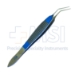 Bechert-McPherson Tying Forceps, Titanium, 45 Degrees Angled Shafts, 10mm Tip To Bend, 10mm Tying Platform, Serrated Handle, Dull Finish, Overall Length 3-1/4" (83mm) - 5-2926-ABT