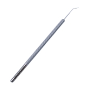 Bechert Nucleus Rotator, Horizontal Y-Shape Rotator Tip, Angled Shaft, 7mm Tip To Bend, Round Knurled Handle, Polished Finish, Overall Length 4 7/8" (125mm) 1149906,May-48,K3-2400,08-04310,E4937