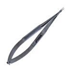 Bechert-Sinskey Needle Holder, Straight, Delicate, 9mm Jaws, With Lock, Round Knurled Large Handle, Overall Length 5-1/8" (129mm) 1109729,May-38,E3827