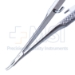 Bechert-Sinskey Needle Holder, Curved, Delicate 9mm Jaws, With Lock, Round Knurled Large Handle, Overall Length 5-1/8" (129mm) - 5-4938-CW