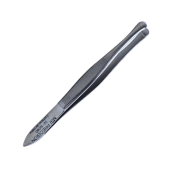 Beer Cilia Forceps, Rounded Blunt Tips, Smooth Platforms, Overall Length 3-1/16" (78mm) 