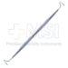 Beyer Pigtail Probe, Stainless Steel, 16mm Diameter Pigtail Curved Probes, Suture Eyes Just Back Of Blunt Ends, Round Knurled Handle, Polished Finish, Overall Length 5-3/4" (146mm) - 5-5362-CB