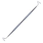 Beyer Pigtail Probe, Stainless Steel, 16mm Diameter Pigtail Curved Probes, Suture Eyes Just Back Of Blunt Ends, Round Knurled Handle, Polished Finish, Overall Length 5-3/4" (146mm) E4251CB,4825E,E4251 CB